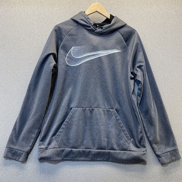 Nike Dri Fit Hoodie Sweatshirt Pullover Swoosh Logo Athletic - Picture 1 of 8